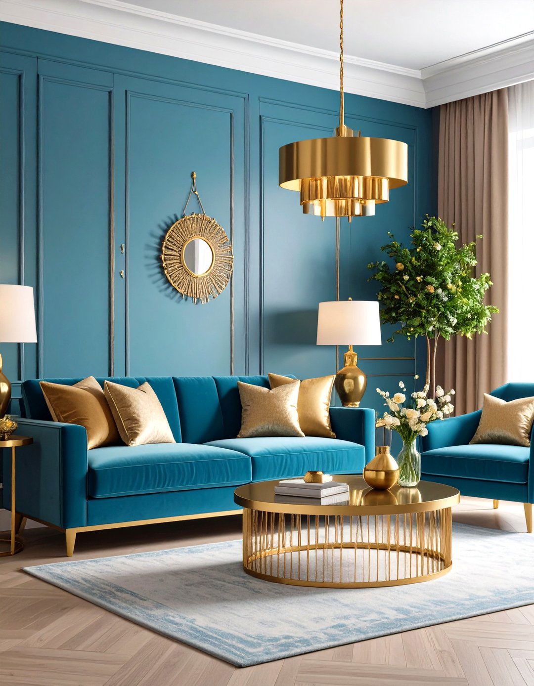 Brass Hardware Detail Integration - 24 Mid-Century Modern Living Room Ideas