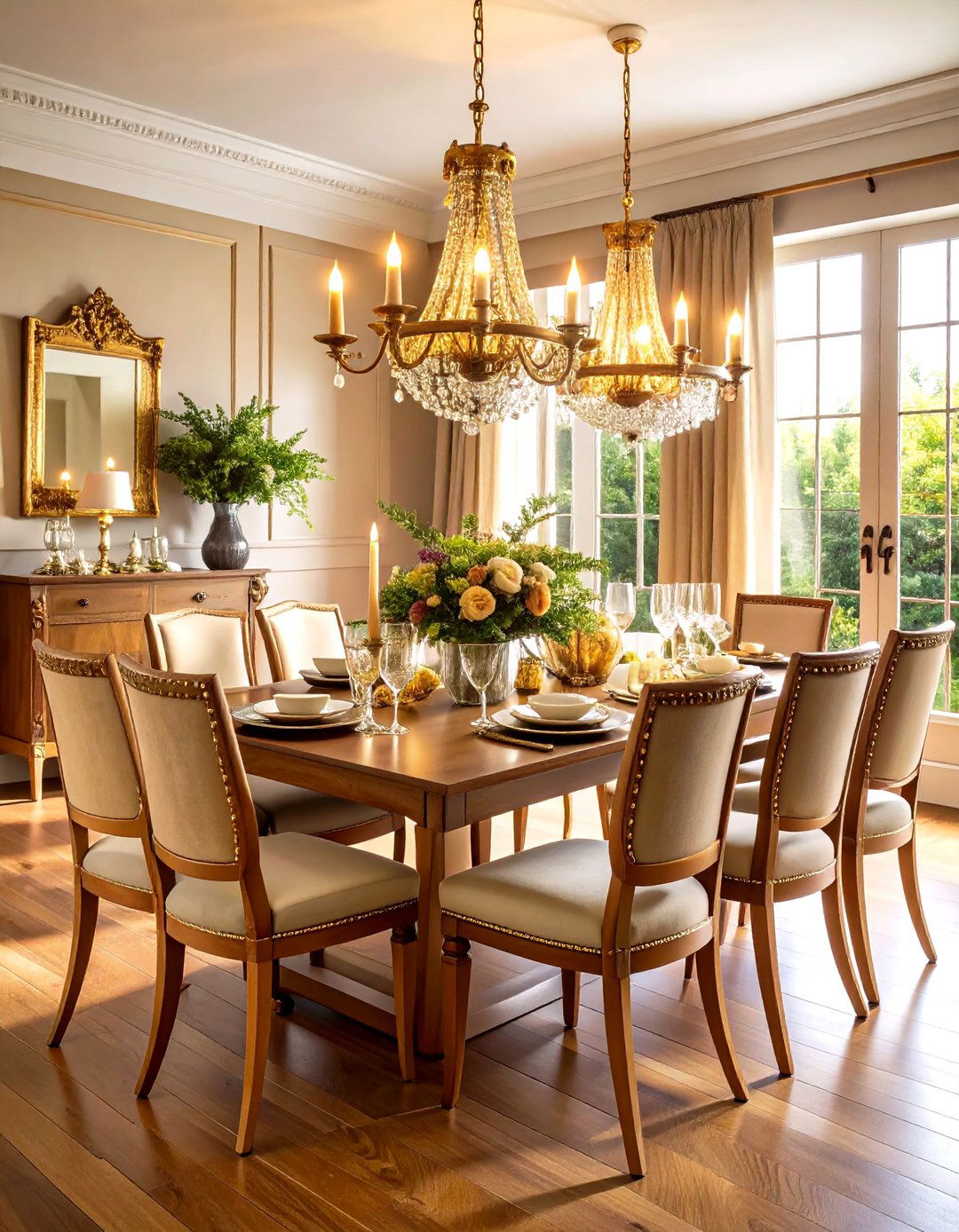 Brass Hardware Details - 24 Glam Dining Room Ideas