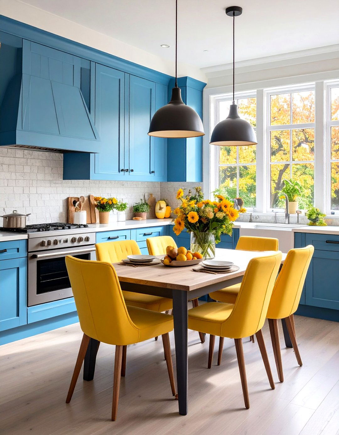 Breakfast Nook Kitchen with Integrated Dining Space - 24 Modern Kitchen Ideas