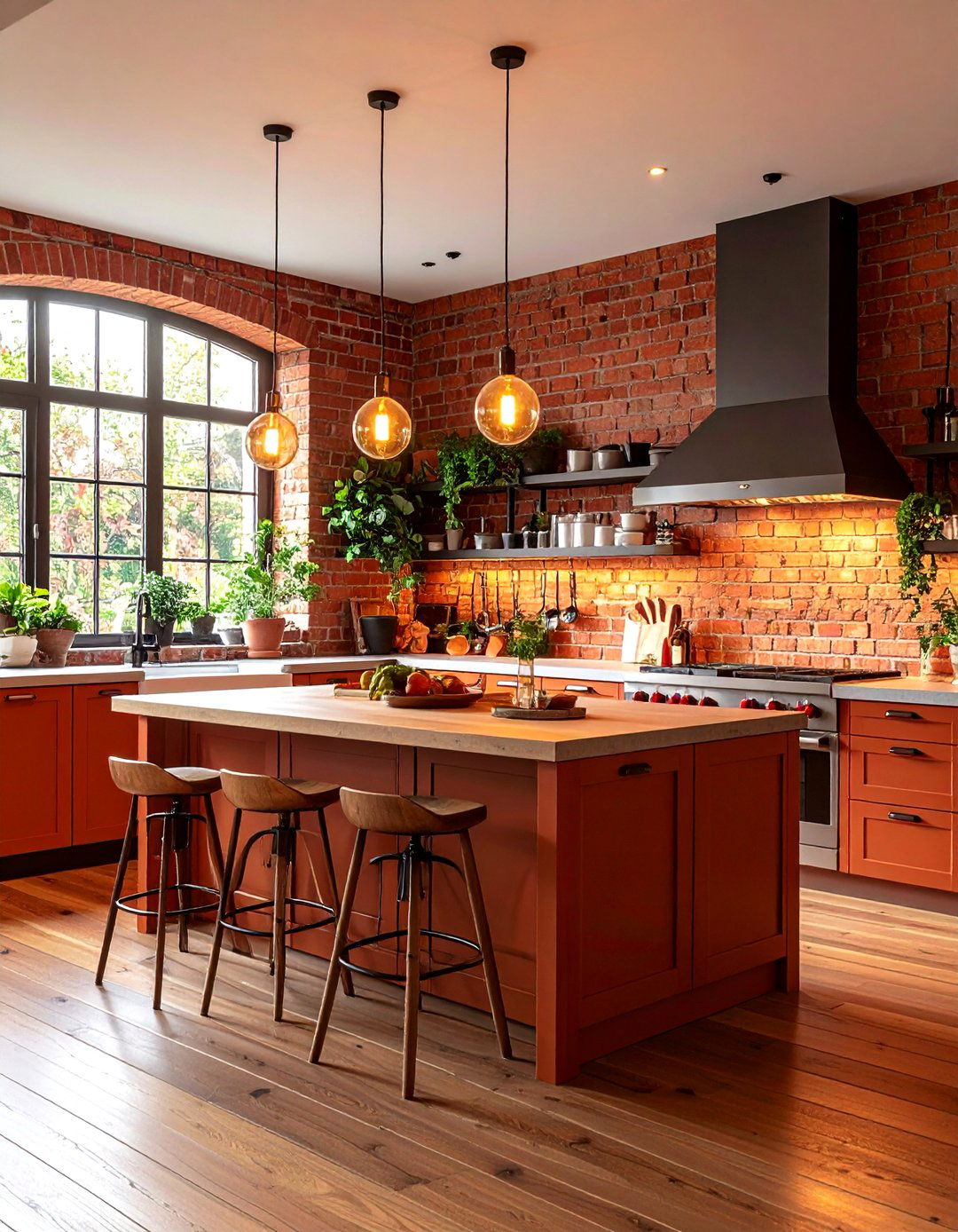 Brick Feature Kitchen Element - 24 70s Kitchen Ideas