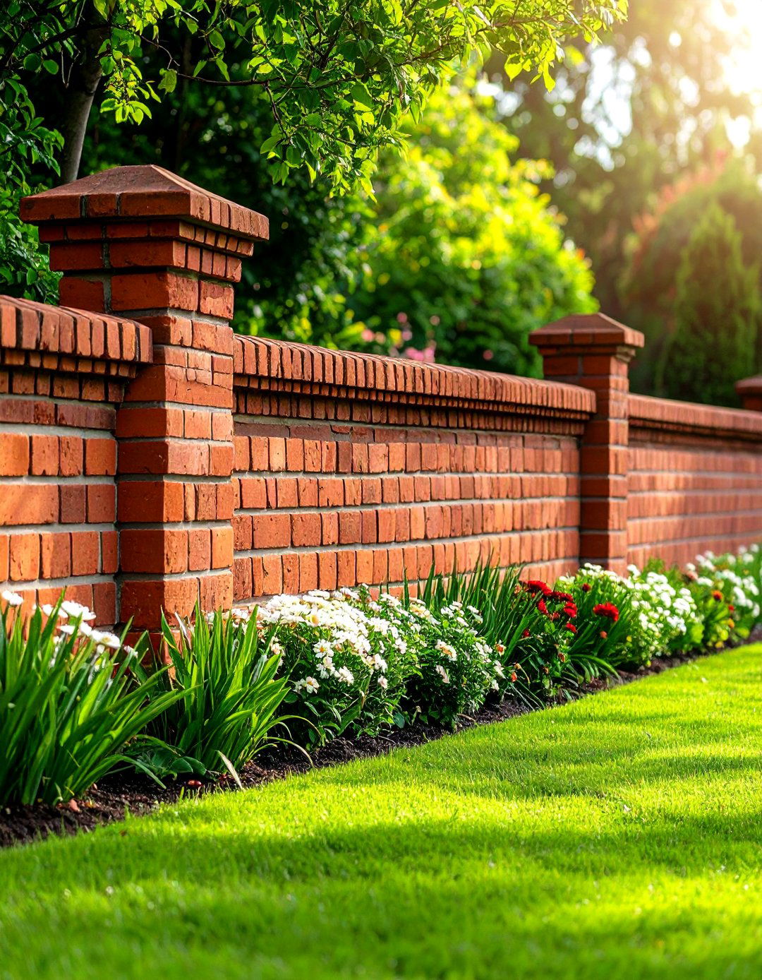 Brick Garden Boundaries - 24 Garden Wall Ideas