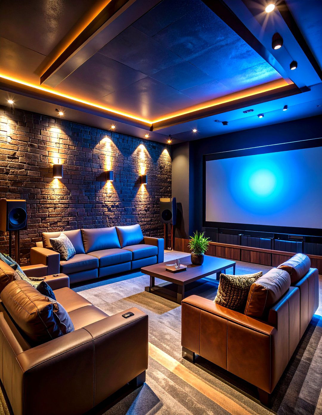 Brick Home Theater Accent - 24 Brick Accent Wall Ideas