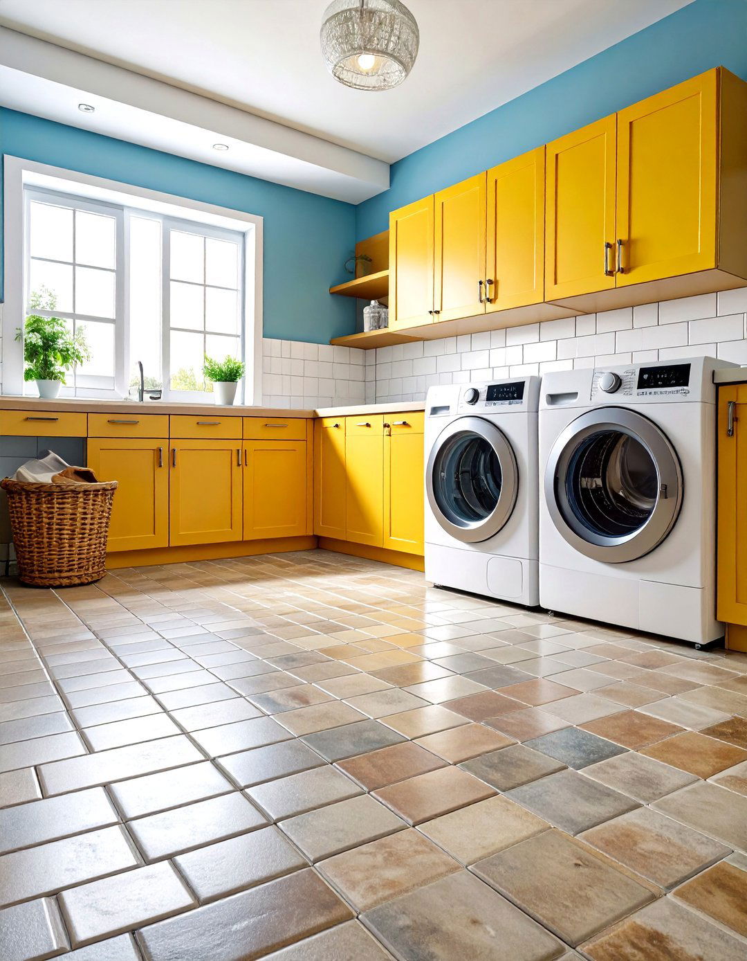 Brick Pavers Laundry Application - 24 Brick Floor Laundry Room Ideas