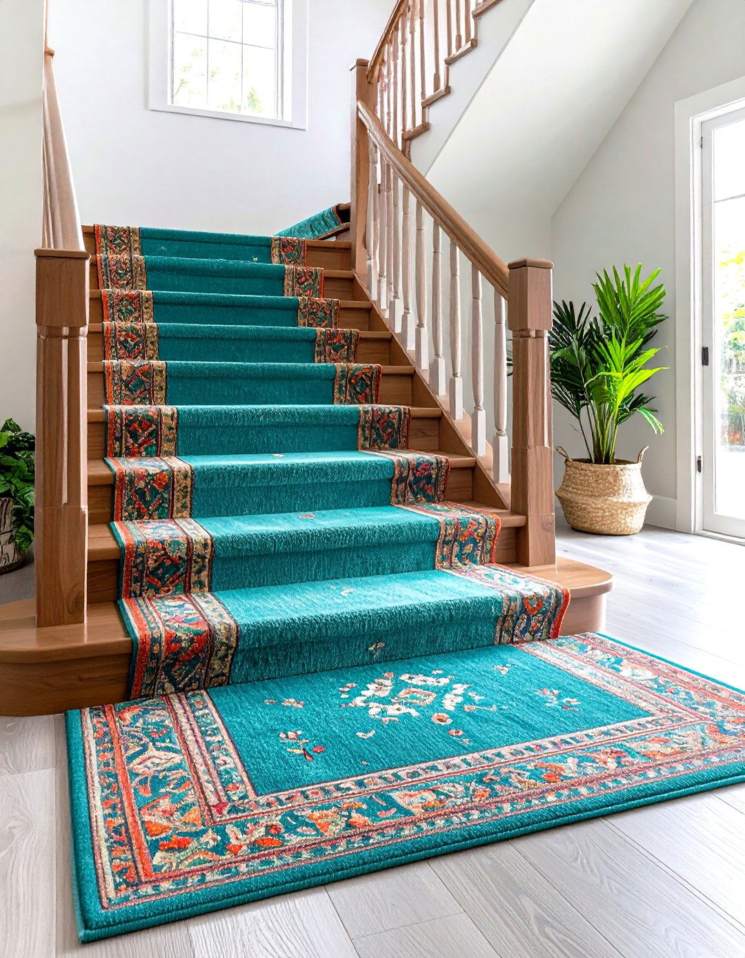 Bright Colorful Statement Pieces - 24 Stair Runner Ideas