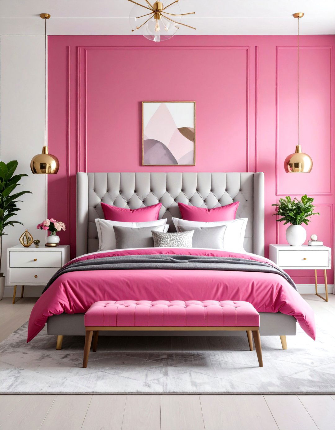 Bright Fuchsia Modern Pop - 24 Colorful Bedroom Ideas