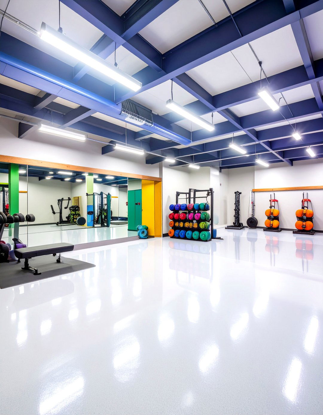 Bright Garage Conversion Home Gym - 24 Home Gym Ideas