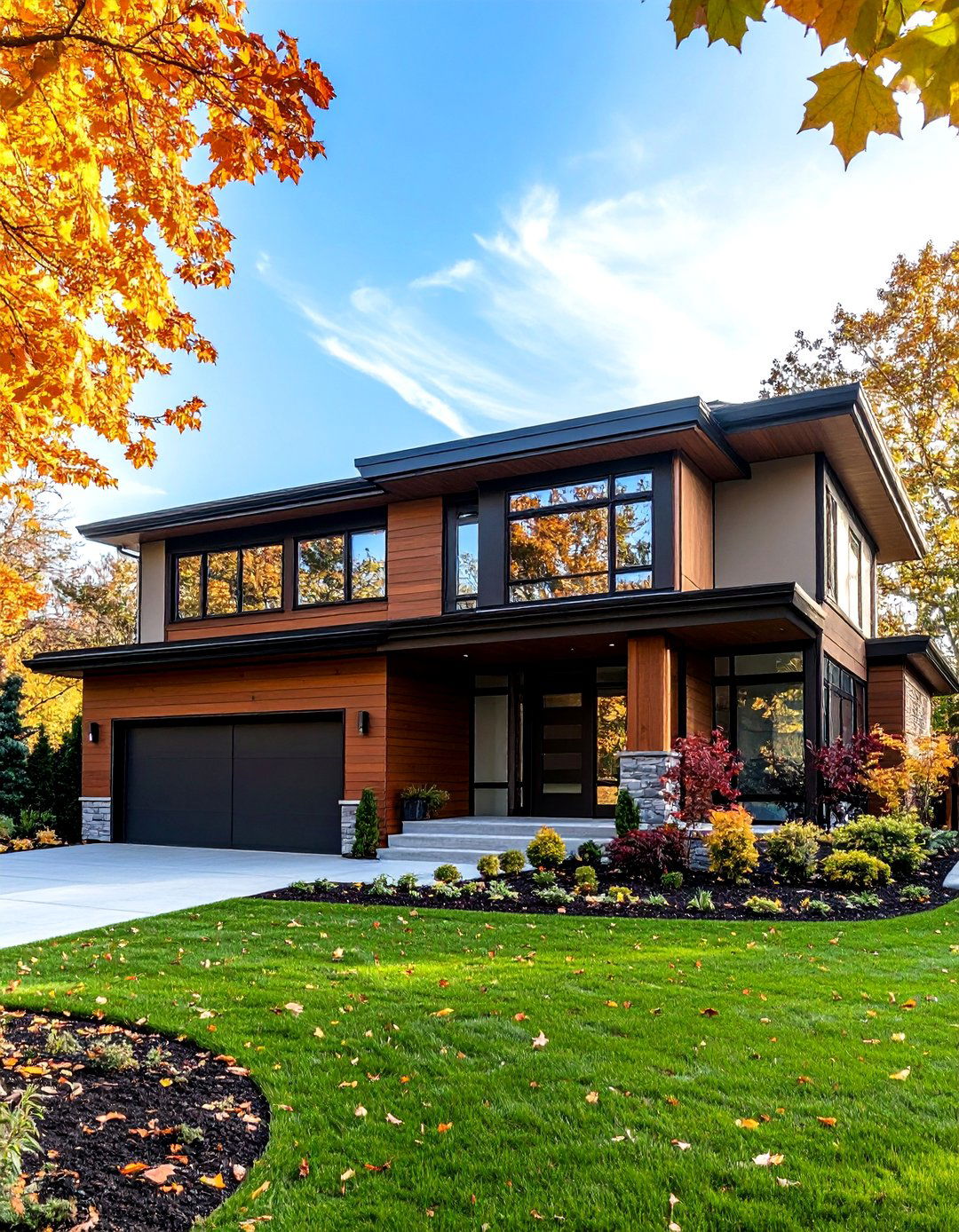 Bronze Brown Fiber Cement Modern - 24 Dark Brown House Exterior Ideas