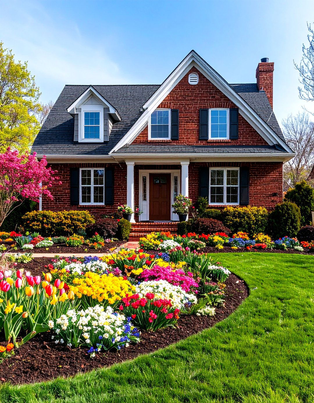 Brown Brick Seasonal Adaptability - 24 Brown Brick Exterior Home Ideas