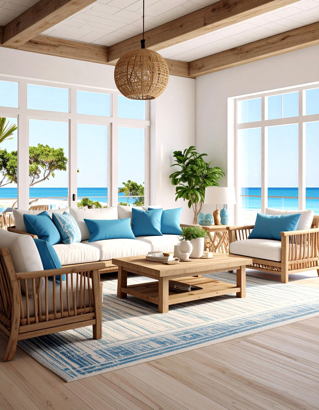 Brown Coastal Living Room Unexpected Combination - 24 Brown Living Room Ideas