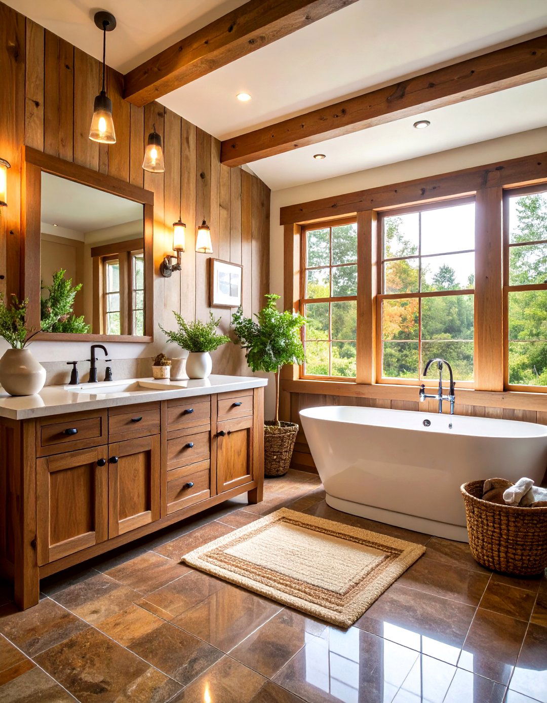 Brown Granite Farmhouse Bathrooms - 24 Brown Granite Bathroom Ideas