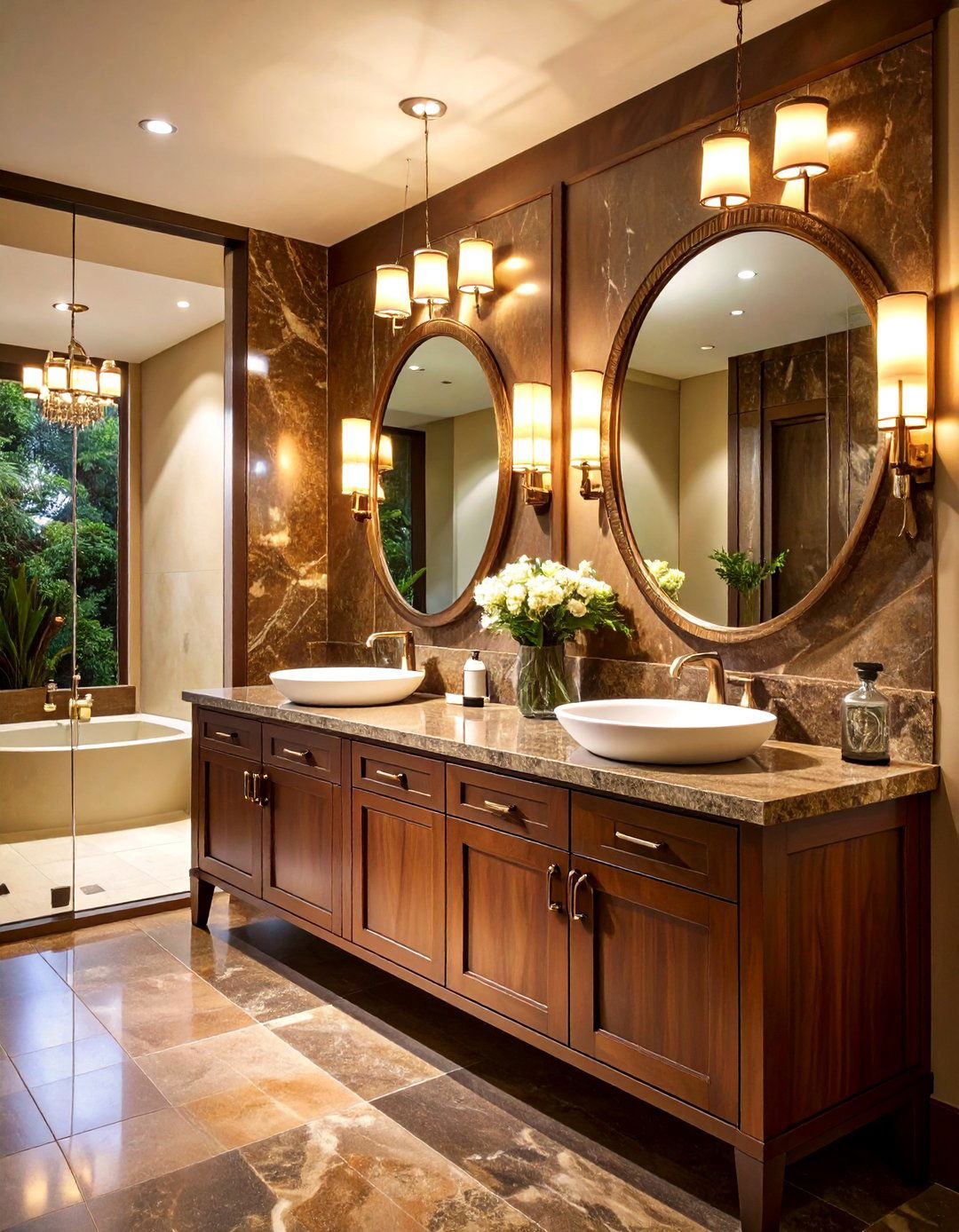 Brown Granite Half Bath Designs