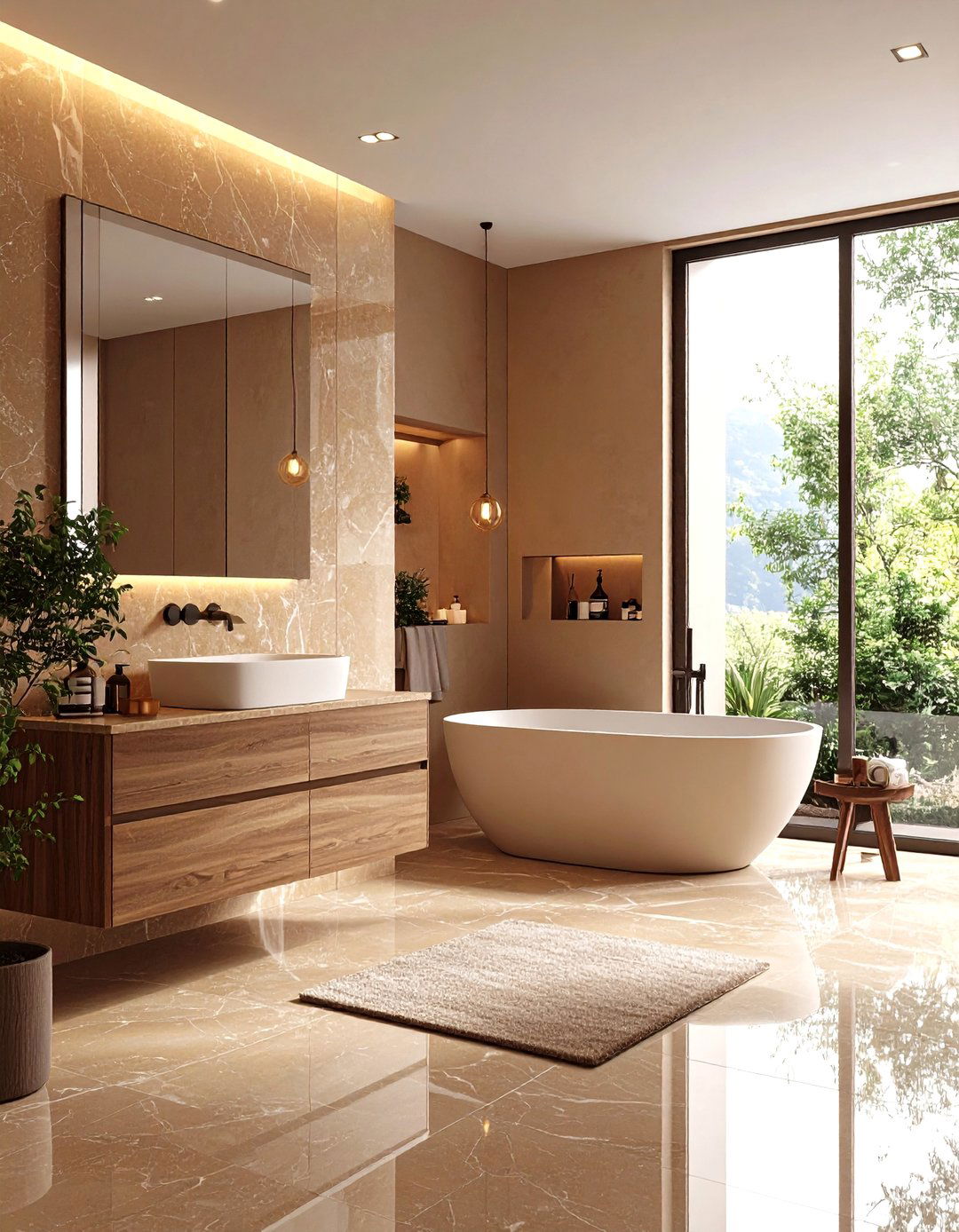 Brown Granite Minimalist Bathroom Concepts - 24 Brown Granite Bathroom Ideas