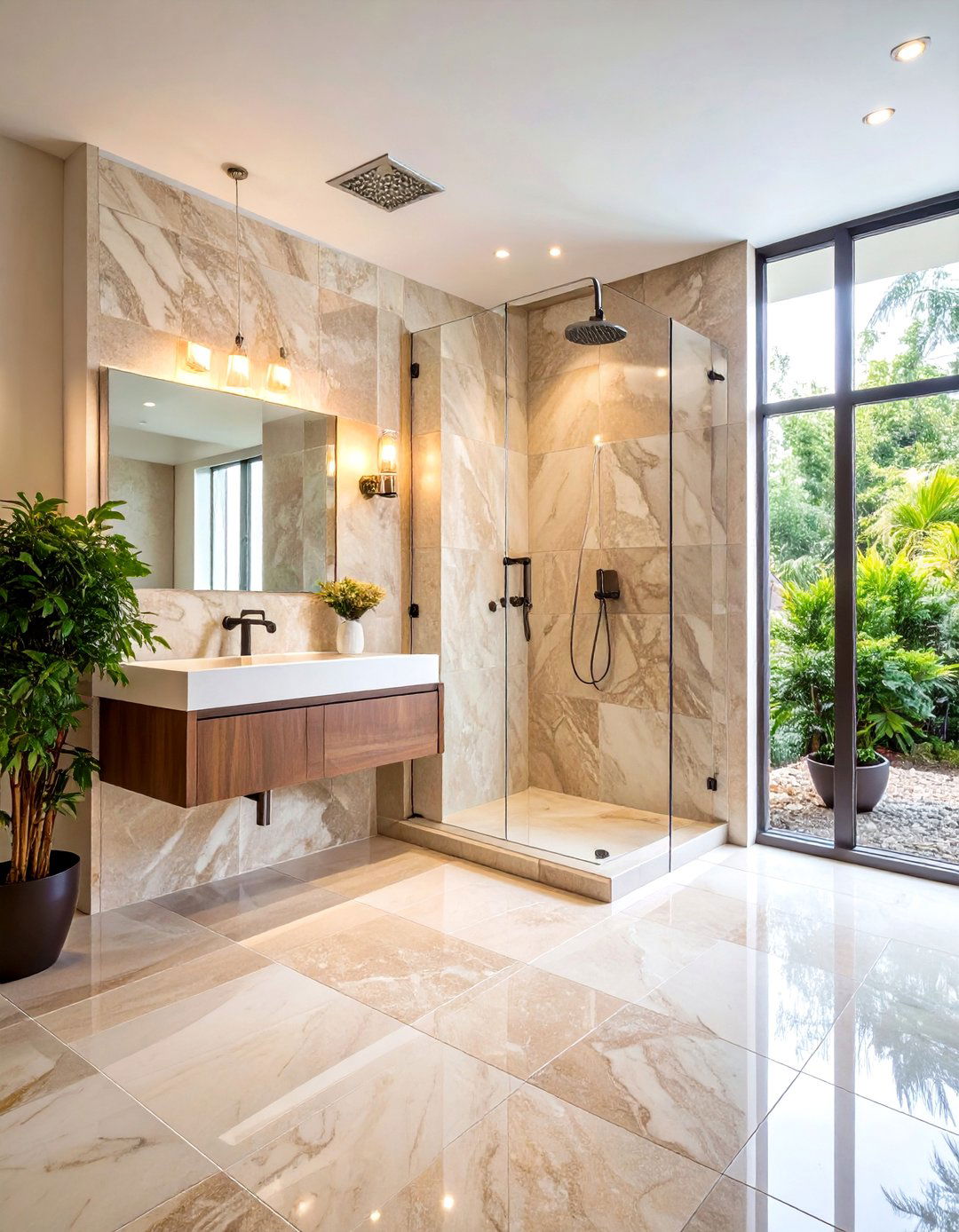 Brown Granite Shower Surrounds - 24 Brown Granite Bathroom Ideas
