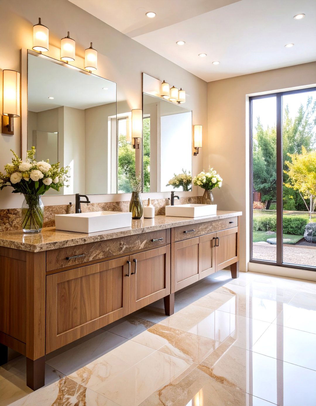 Brown Granite Vanity Countertops - 24 Brown Granite Bathroom Ideas