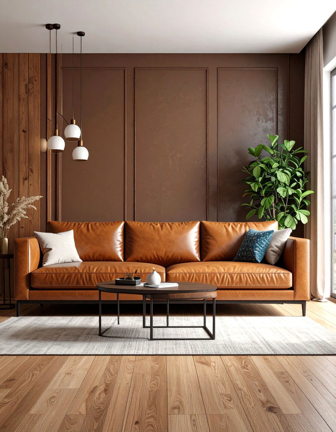 Brown Leather Sofa Contemporary Living Room - 24 Brown Living Room Ideas