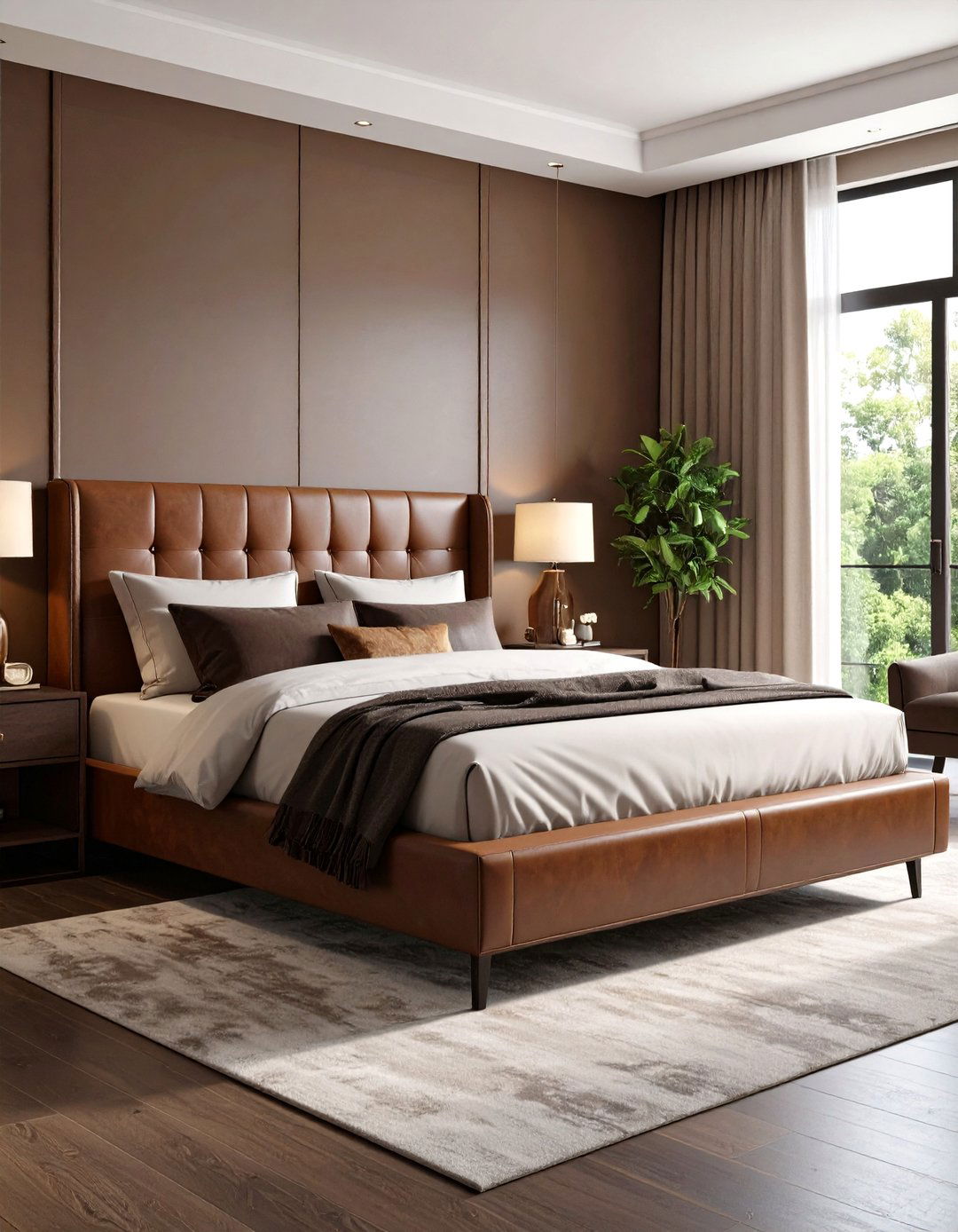 Brown Masculine Modern Bedrooms - 24 Brown Bedroom Ideas