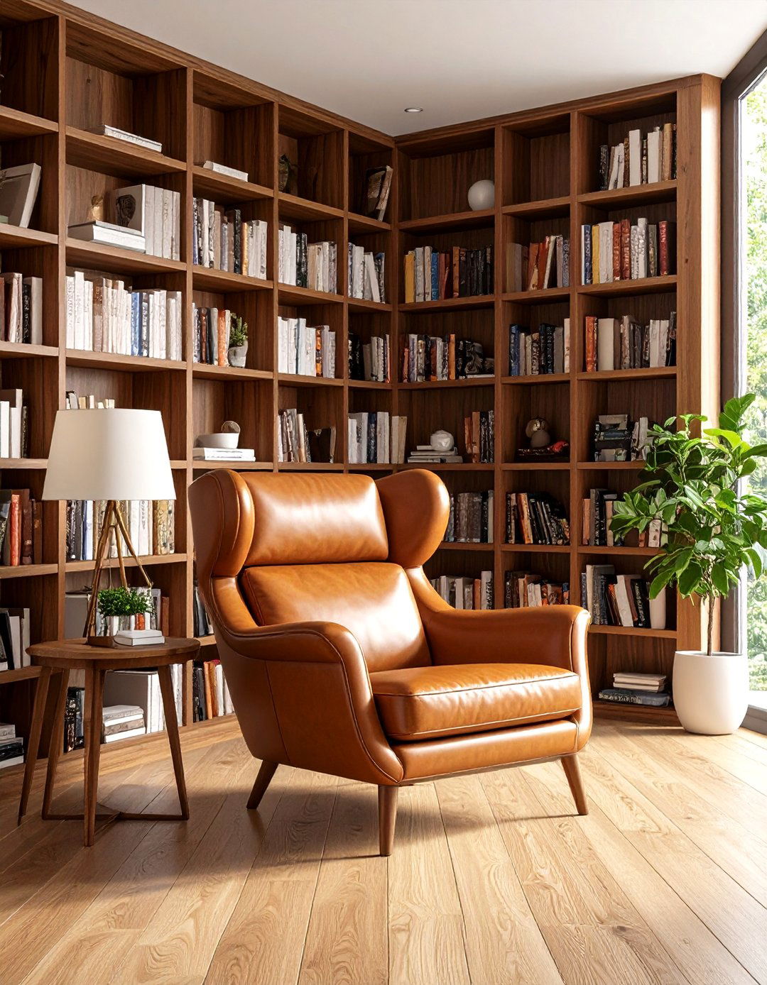 Brown Reading Nook Living Room Corner - 24 Brown Living Room Ideas