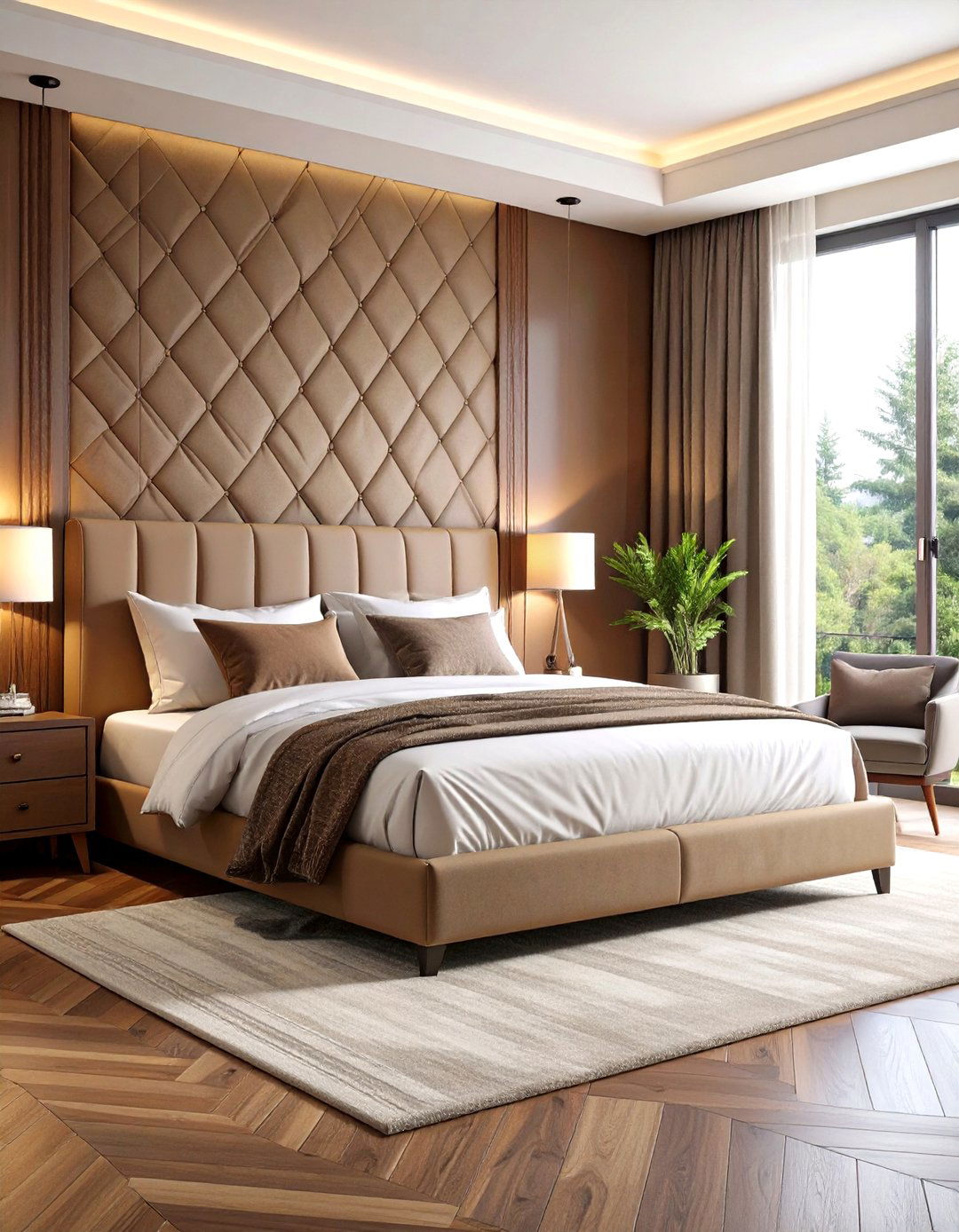 Brown Wallpaper Pattern Bedrooms - 24 Brown Bedroom Ideas