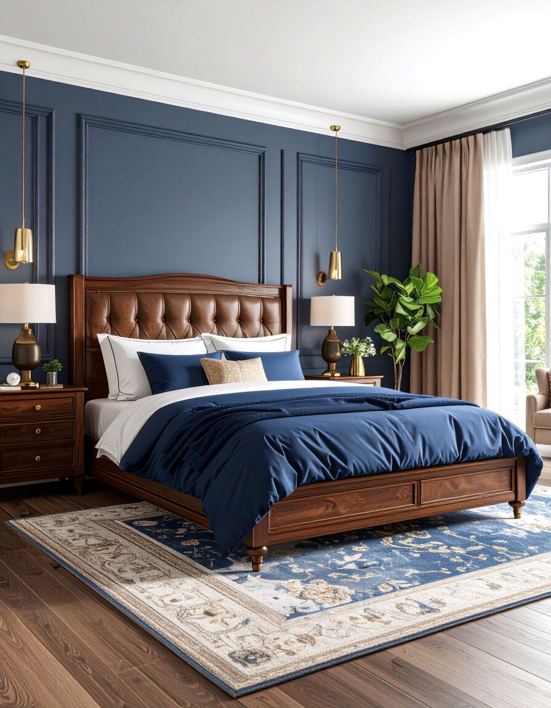 Brown and Blue Traditional Bedrooms - 24 Brown Bedroom Ideas