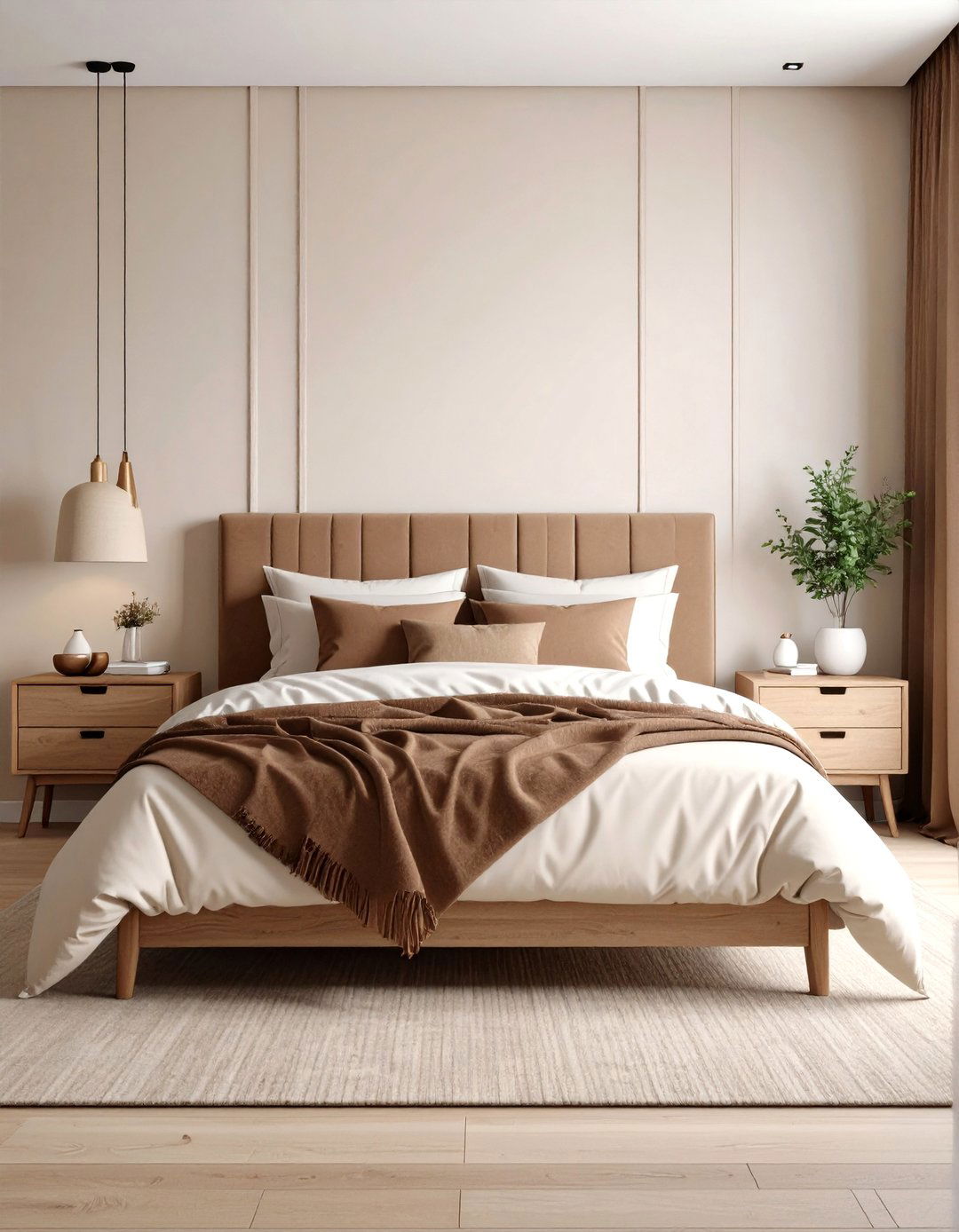 Brown and Cream Scandinavian Bedrooms - 24 Brown Bedroom Ideas