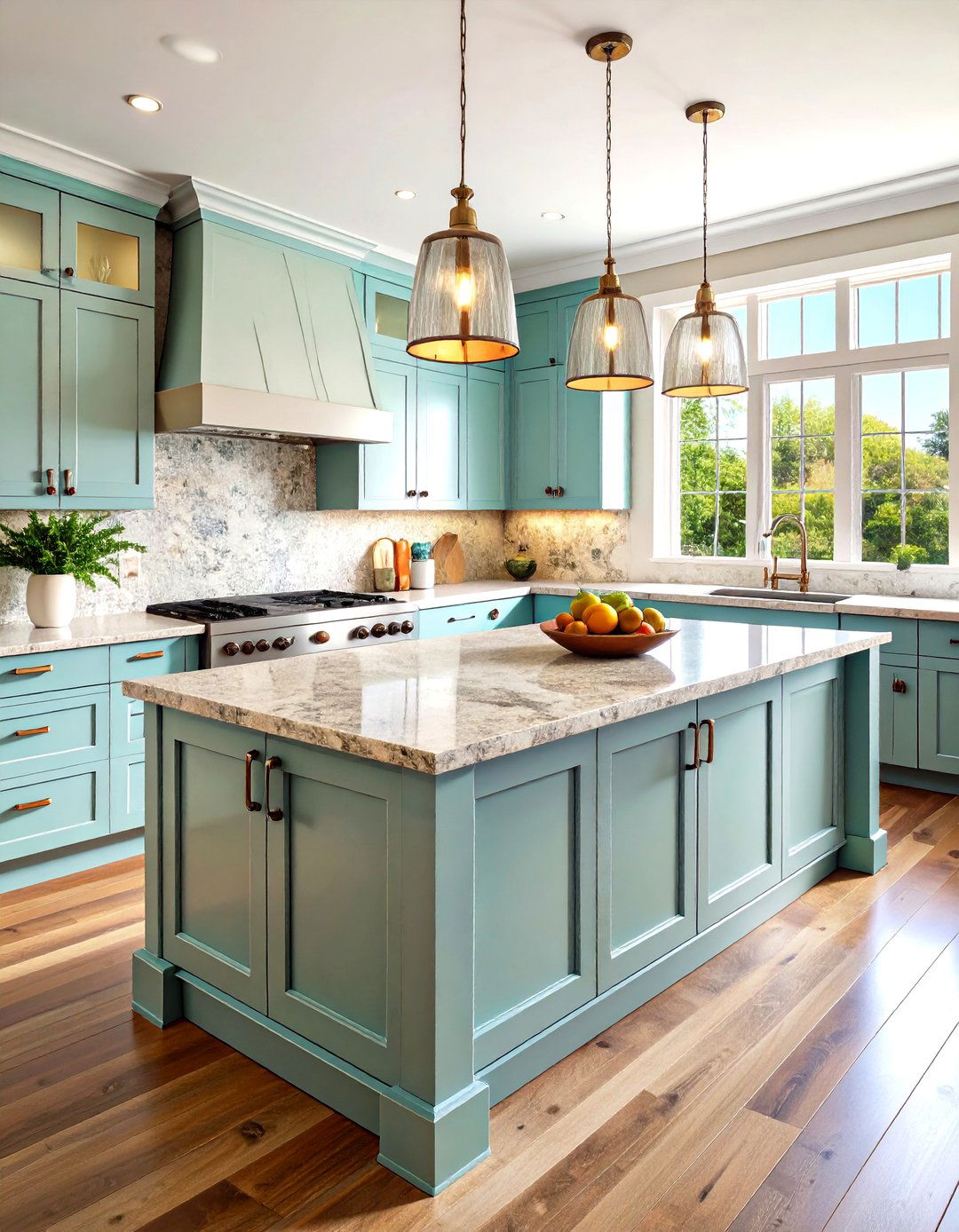 Brushed Finish Granite Kitchen Islands - 24 Granite Kitchen Countertop Ideas