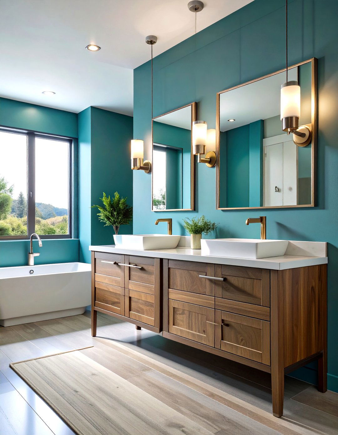 Brushed Steel Hardware Theme - 24 Masculine Bathroom Ideas