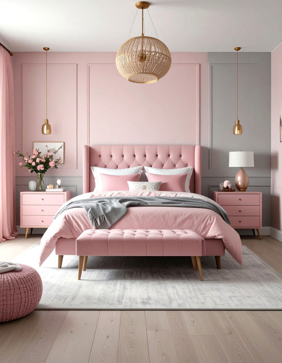 Budget Friendly Design Solutions - 24 Pink and Grey Bedroom Ideas