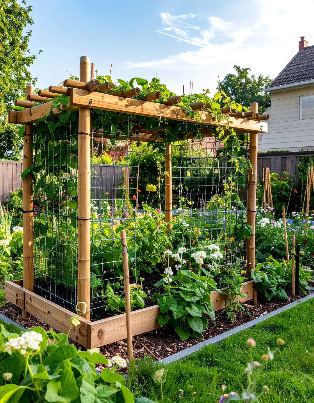 Budget Trellis Support Systems - 24 Budget Small Garden Ideas