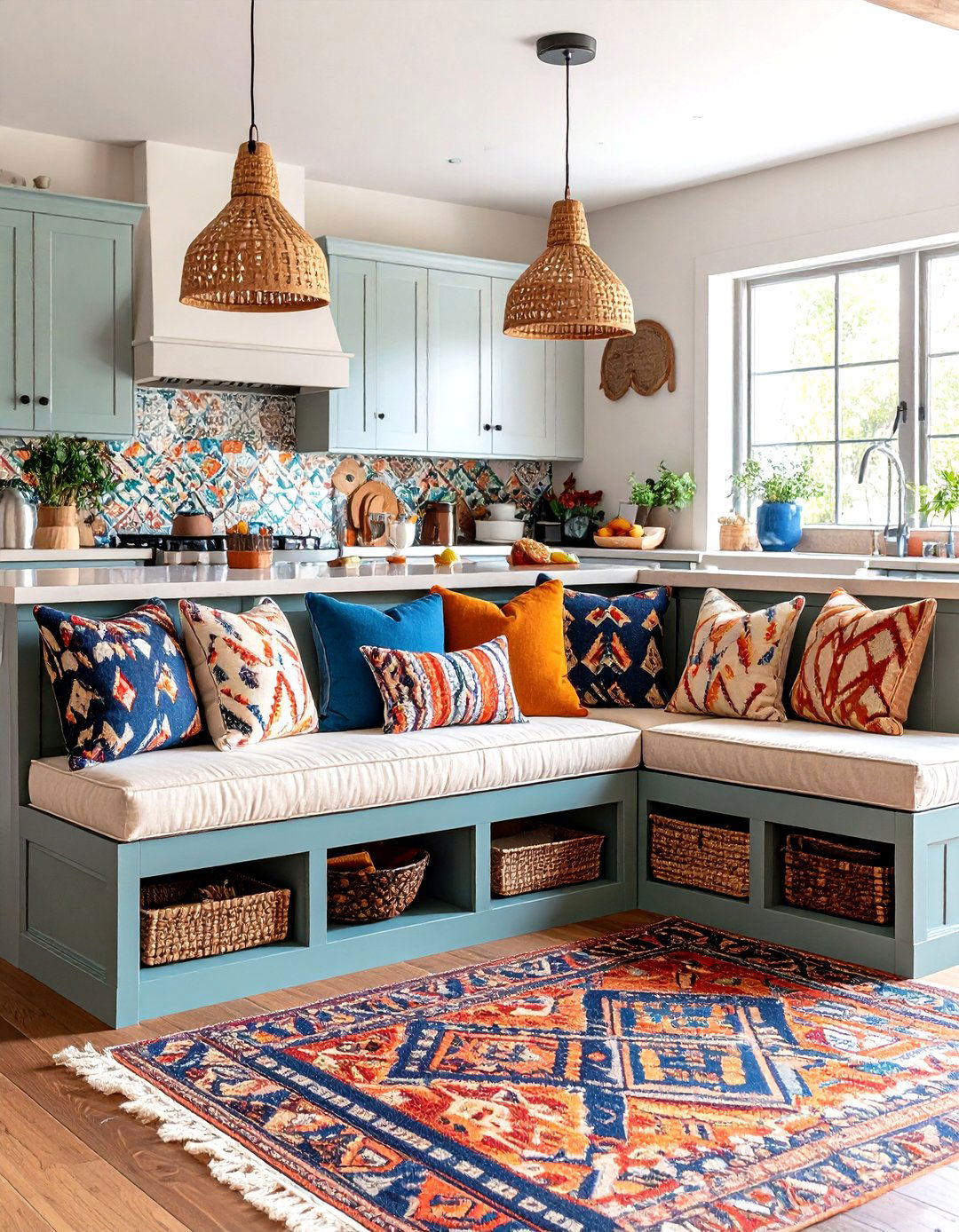 Built In Banquette Seating - 24 Southwestern Kitchen Ideas