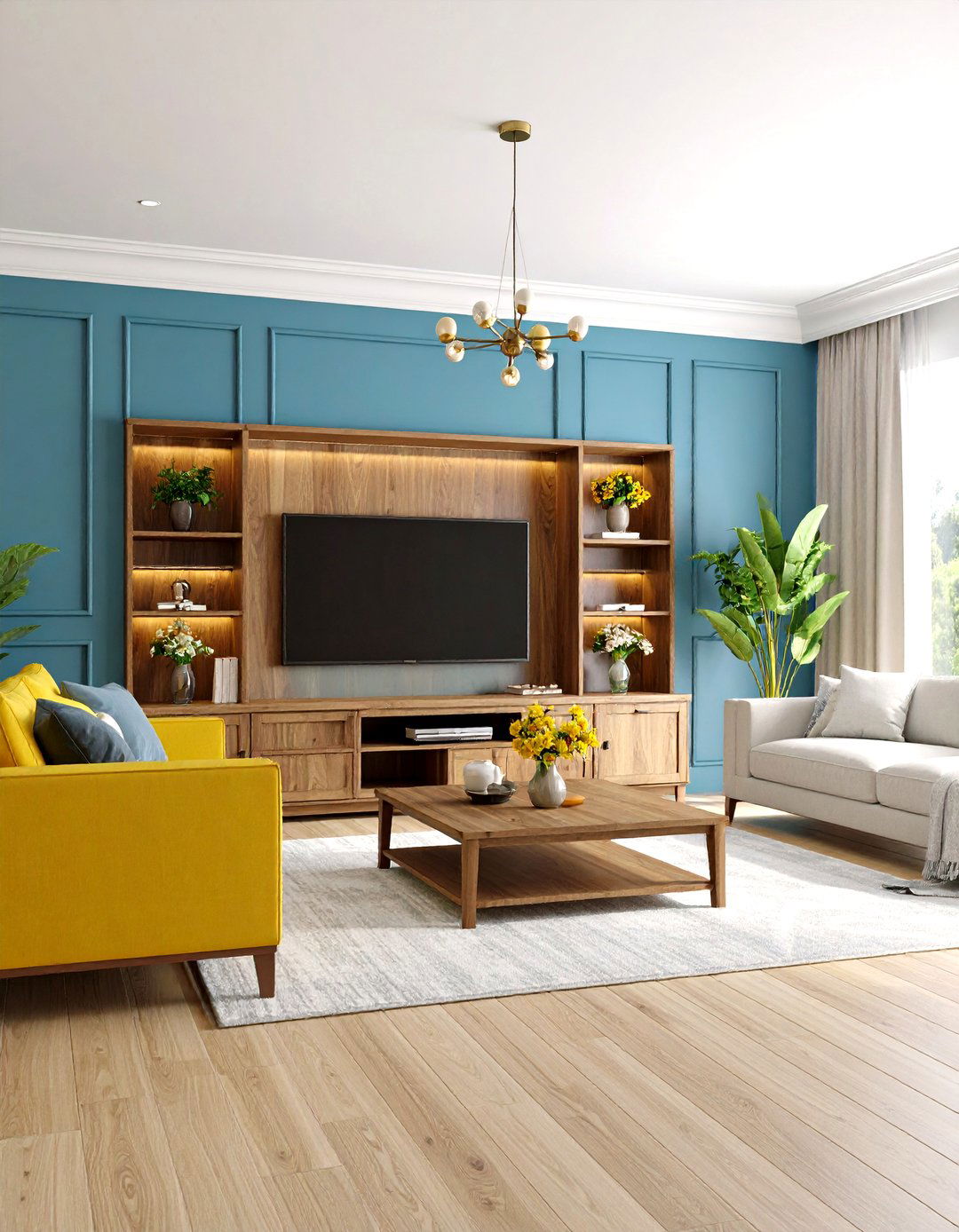 Built In Entertainment Center with Custom Cabinetry - 24 Tv Wall Ideas