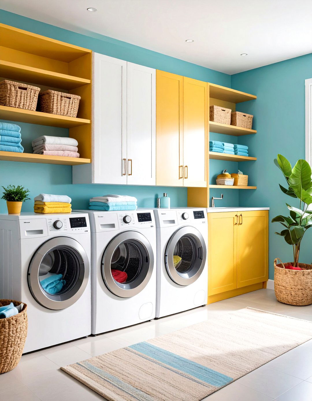 Built In Floor to Ceiling Storage Systems - 24 Laundry Room Shelving Ideas