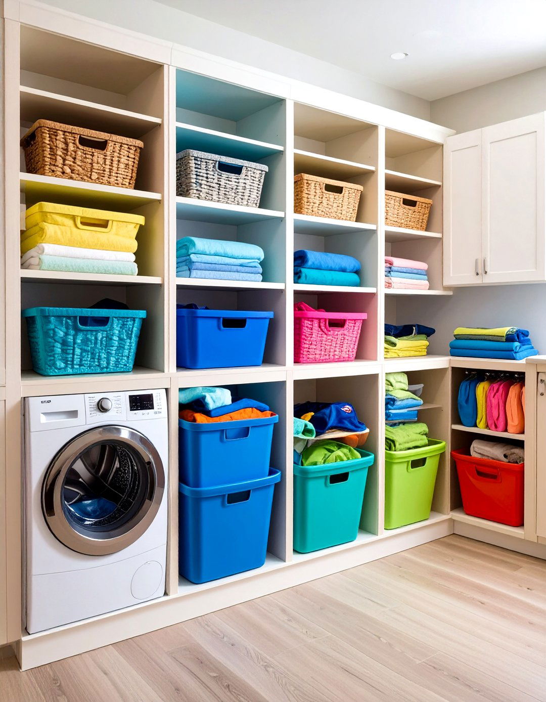 Built In Hamper Compartments - 24 Laundry Room Storage Ideas