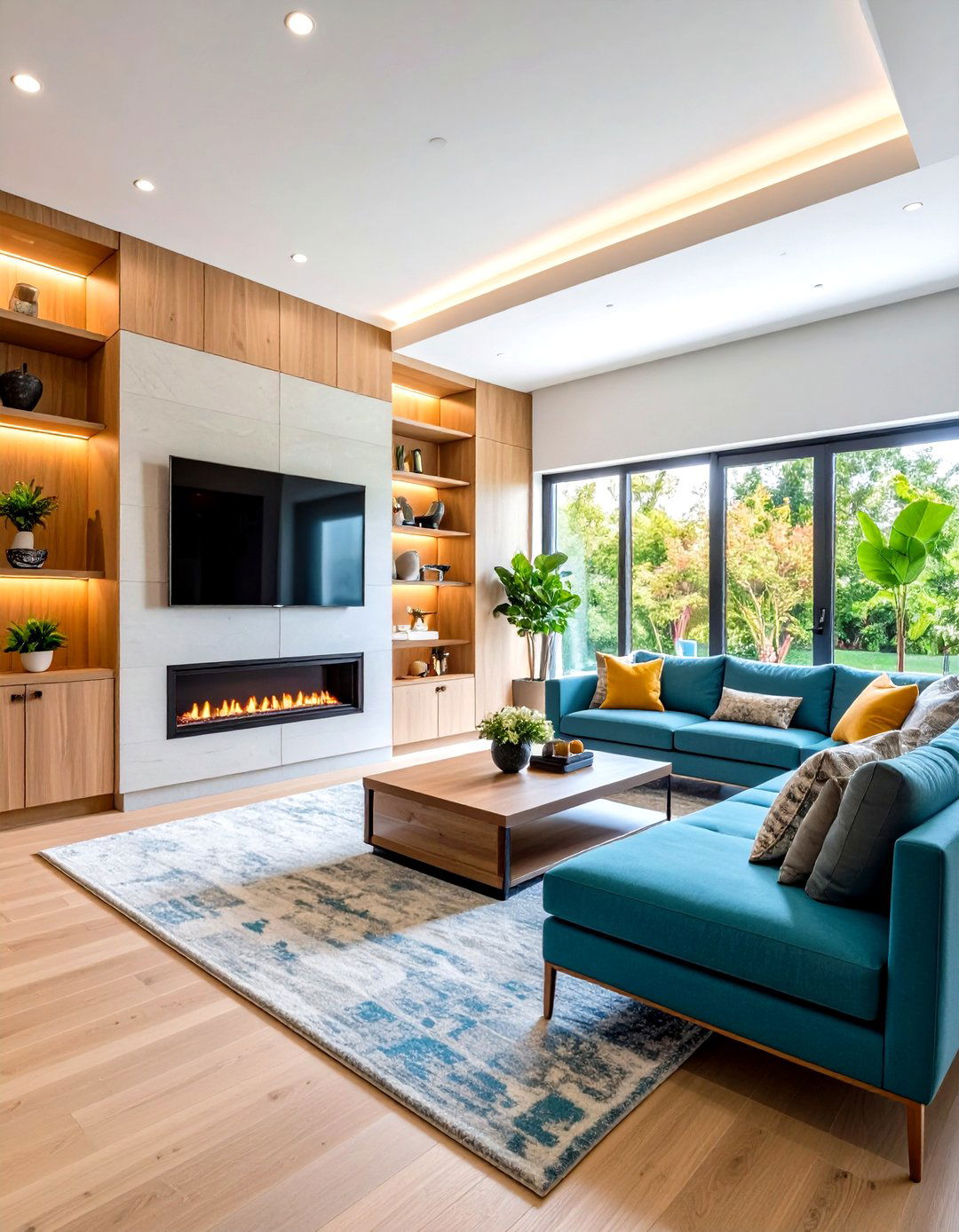 Built In Media Wall Electric Fireplace - 24 Electric Fireplace Ideas With Tv Above