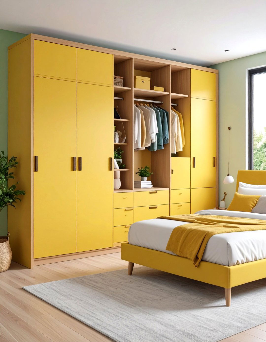 Built In Nightstand Integration - 24 Built-in Wardrobe Ideas Around a Bed