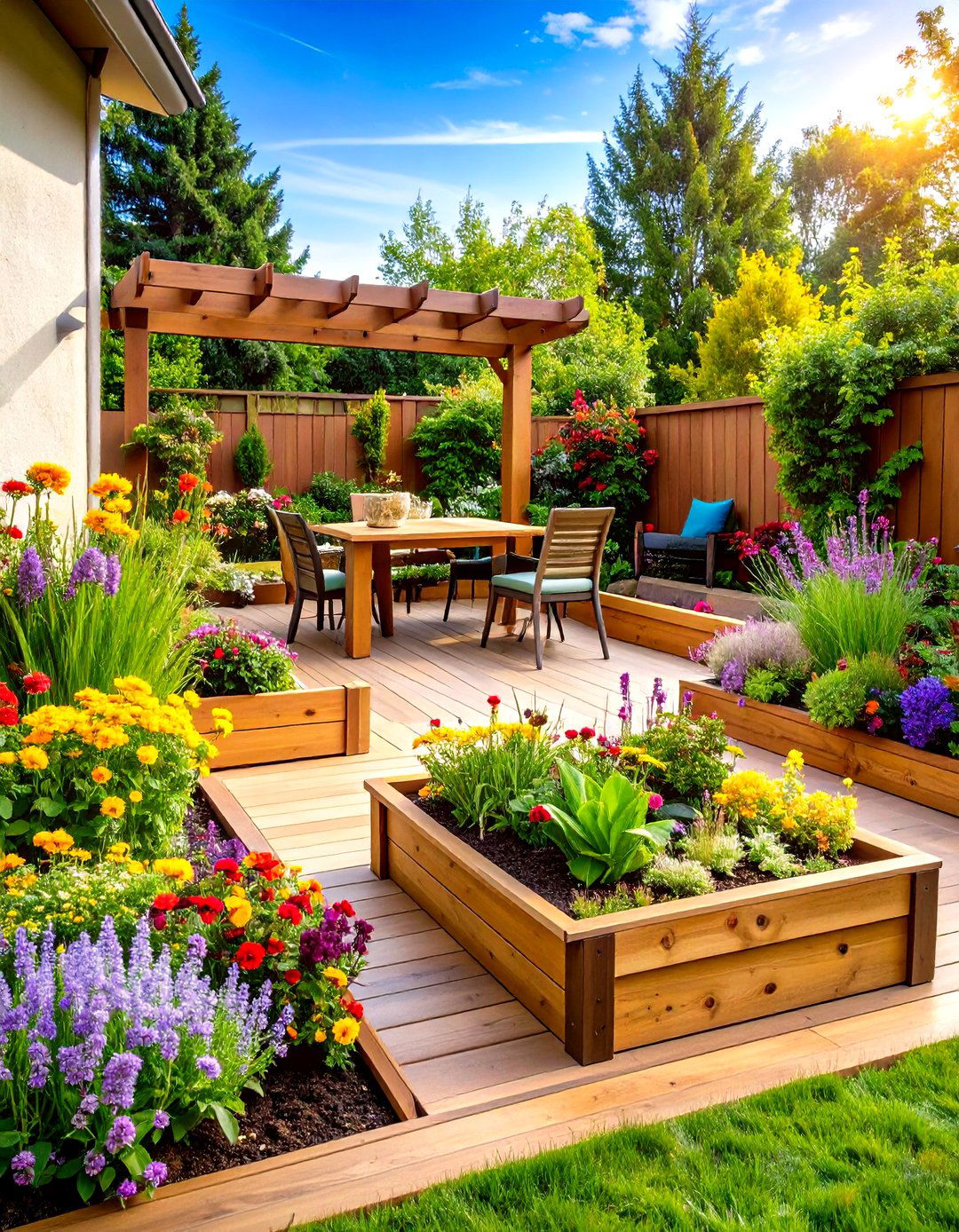 Built In Planter Sunken Patio - 24 Sunken Patio Ideas
