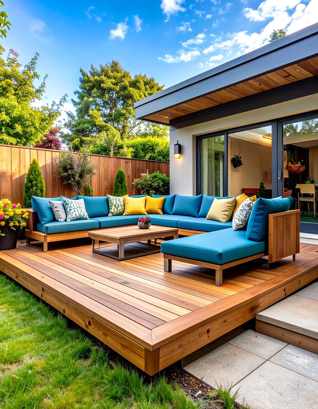 Built In Seating Floating Platforms - 24 Floating Deck Ideas
