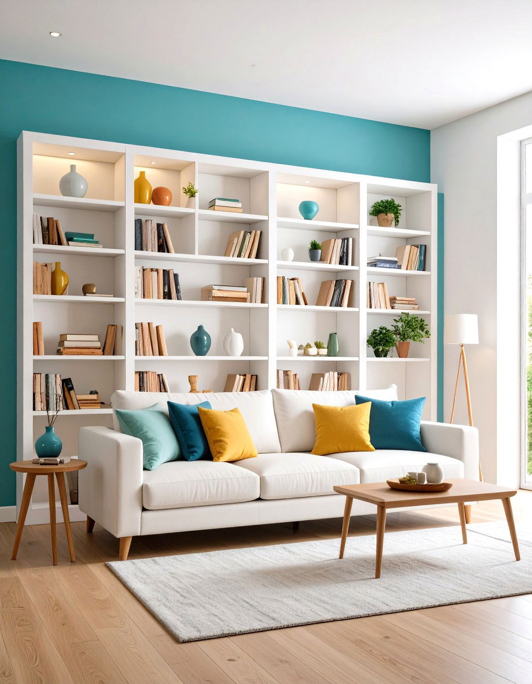 Built In Shelving Alcove - 24 living room wall decor ideas
