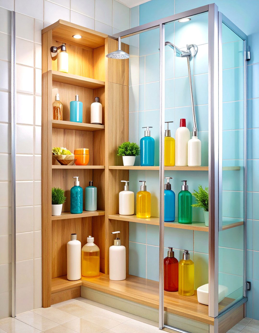 Built In Shower Niches - 24 Small Bathroom Shelving Ideas
