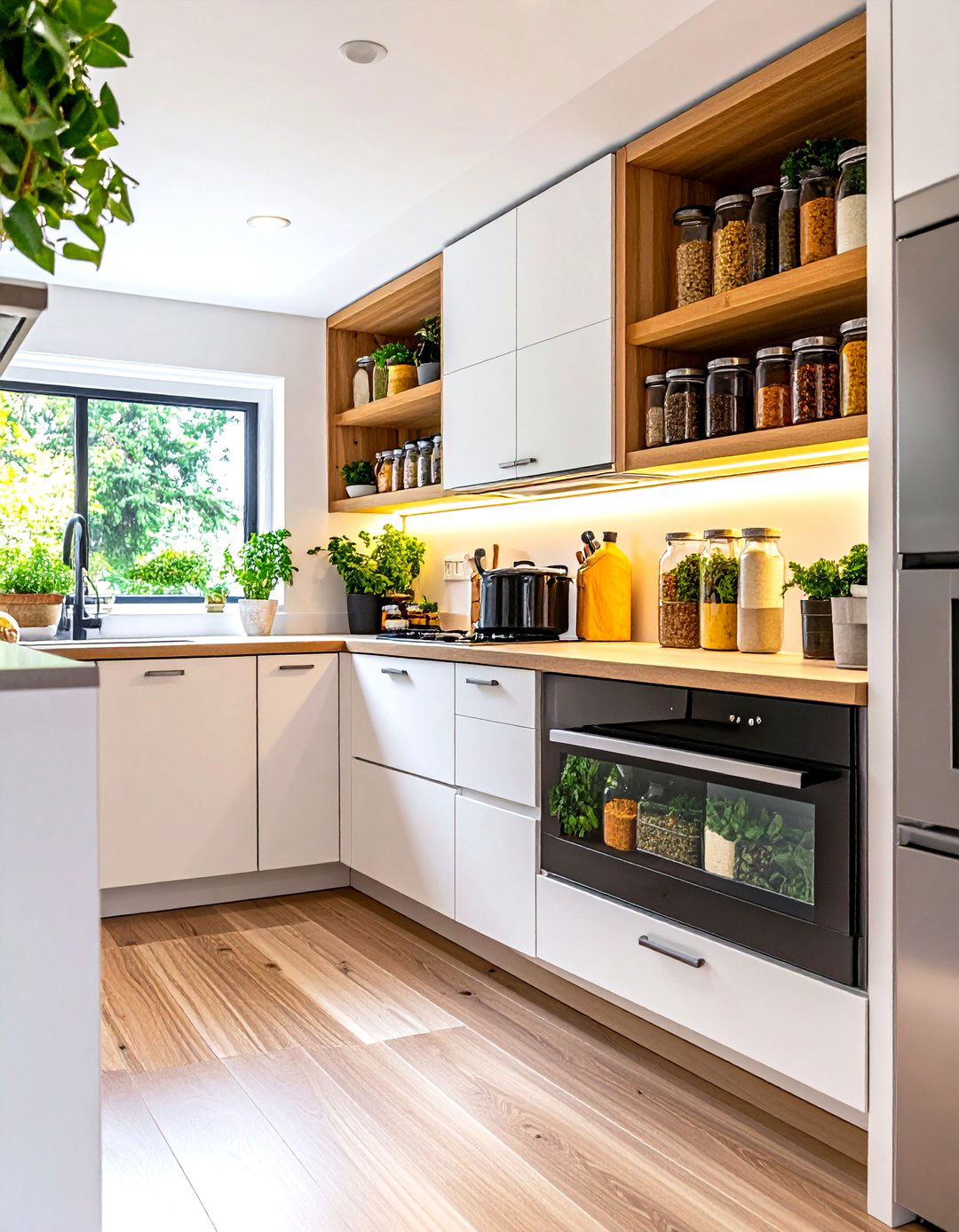Built In Spice Organization - 24 Mobile Home Kitchen Ideas