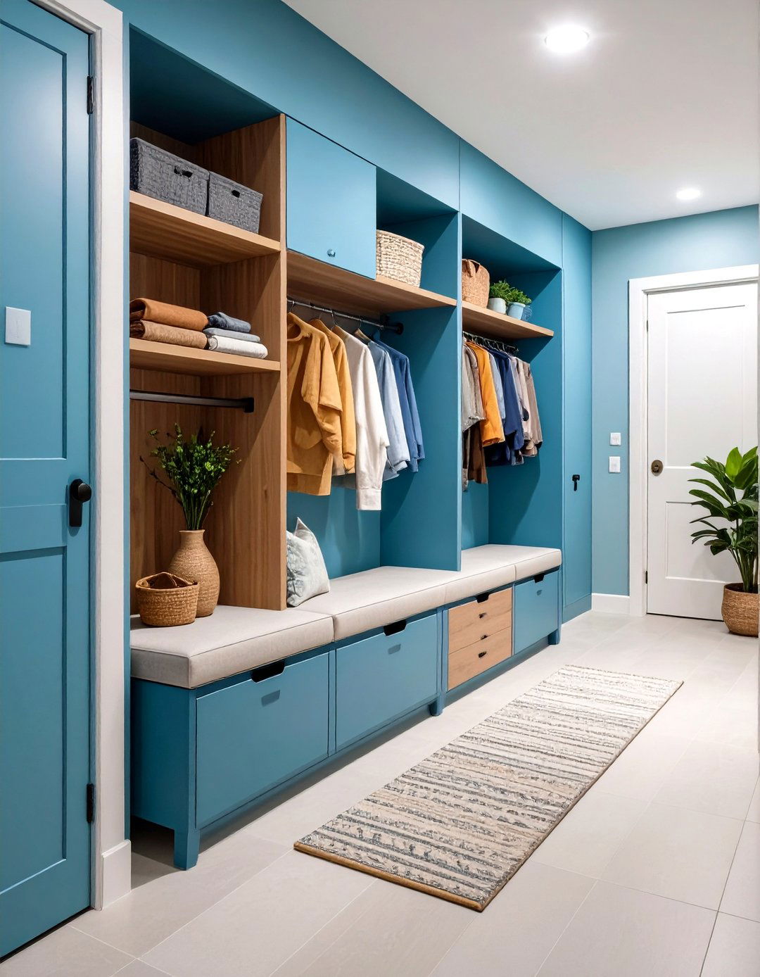 Built In Storage Benches - 24 Narrow Hallway Ideas