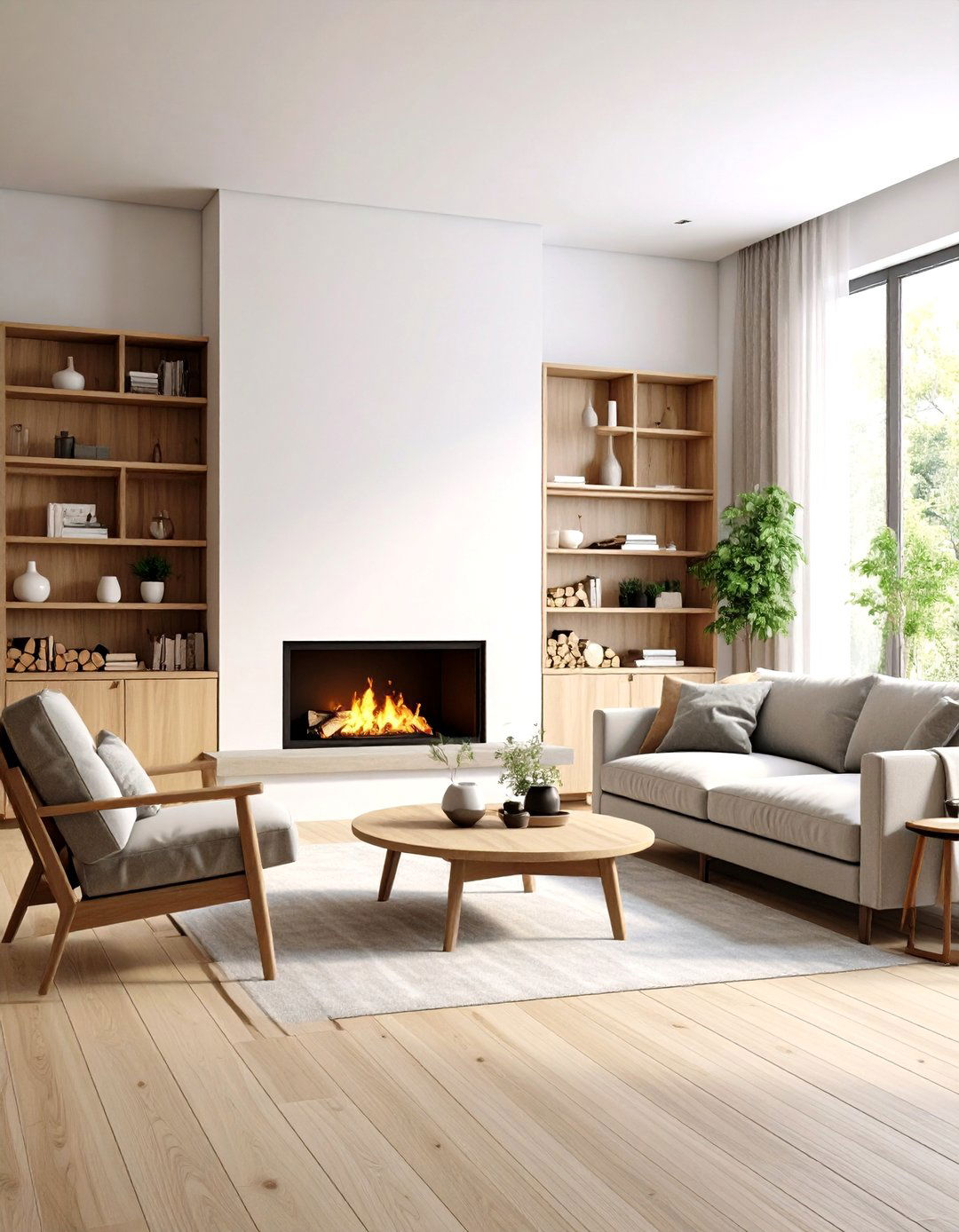 Built In Storage Integration Fireplace Wall - 24 Fireplace Accent Wall Ideas