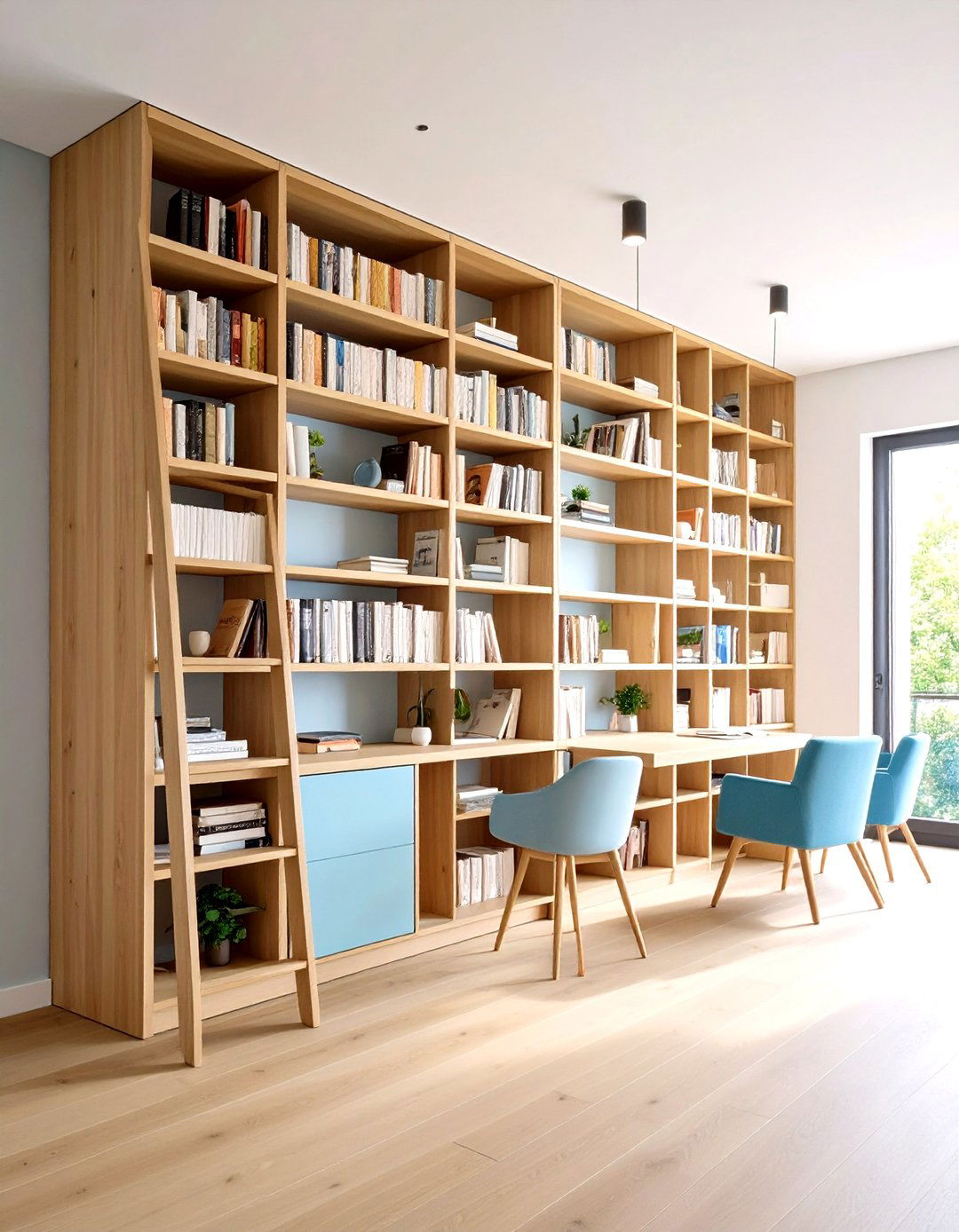 Built In Study Floor to Ceiling Book Cabinets - 24 Floor to Ceiling Cabinets Ideas