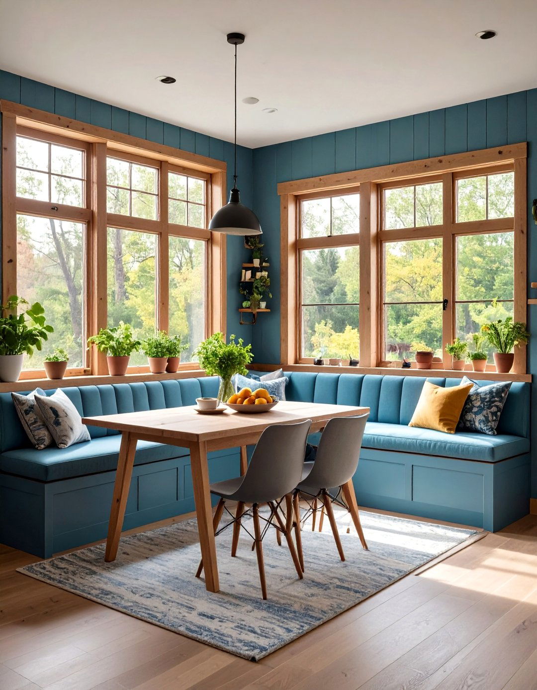 Built in Breakfast Nook Design - 24 Cabin Kitchen Ideas