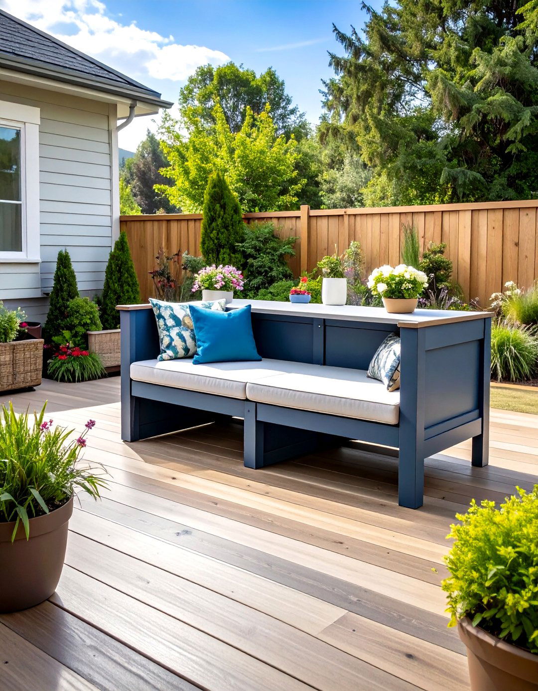 Built in Deck Bench with Hidden Storage - 24 Built-in Deck Bench Ideas and Designs