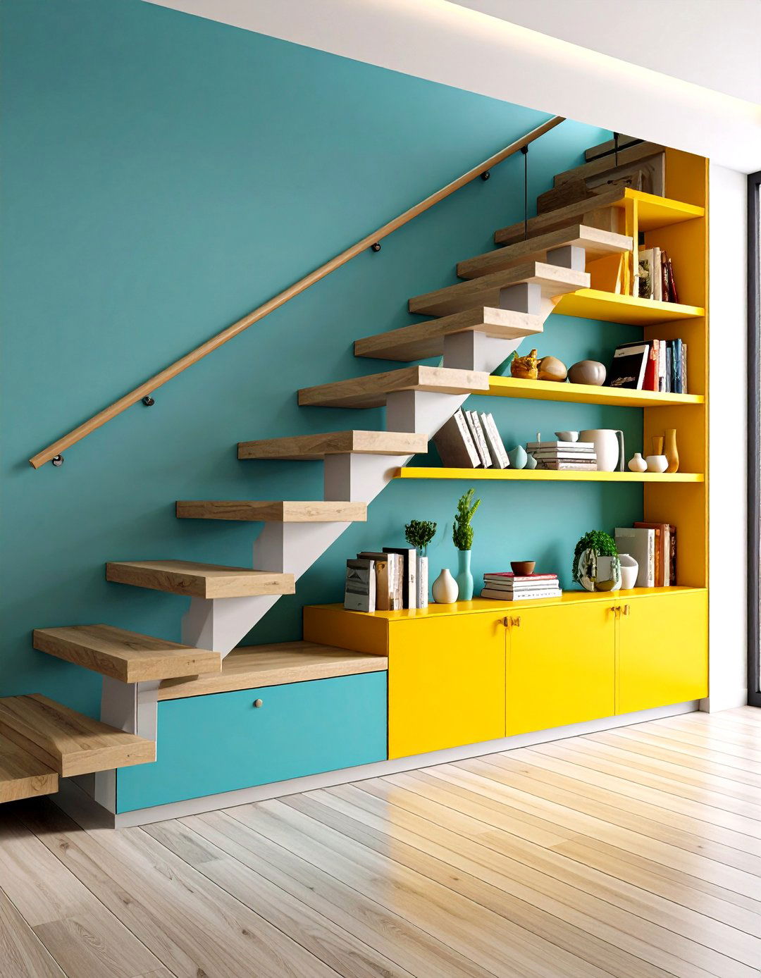 Built in Display Shelving - 24 Staircase Wall Ideas