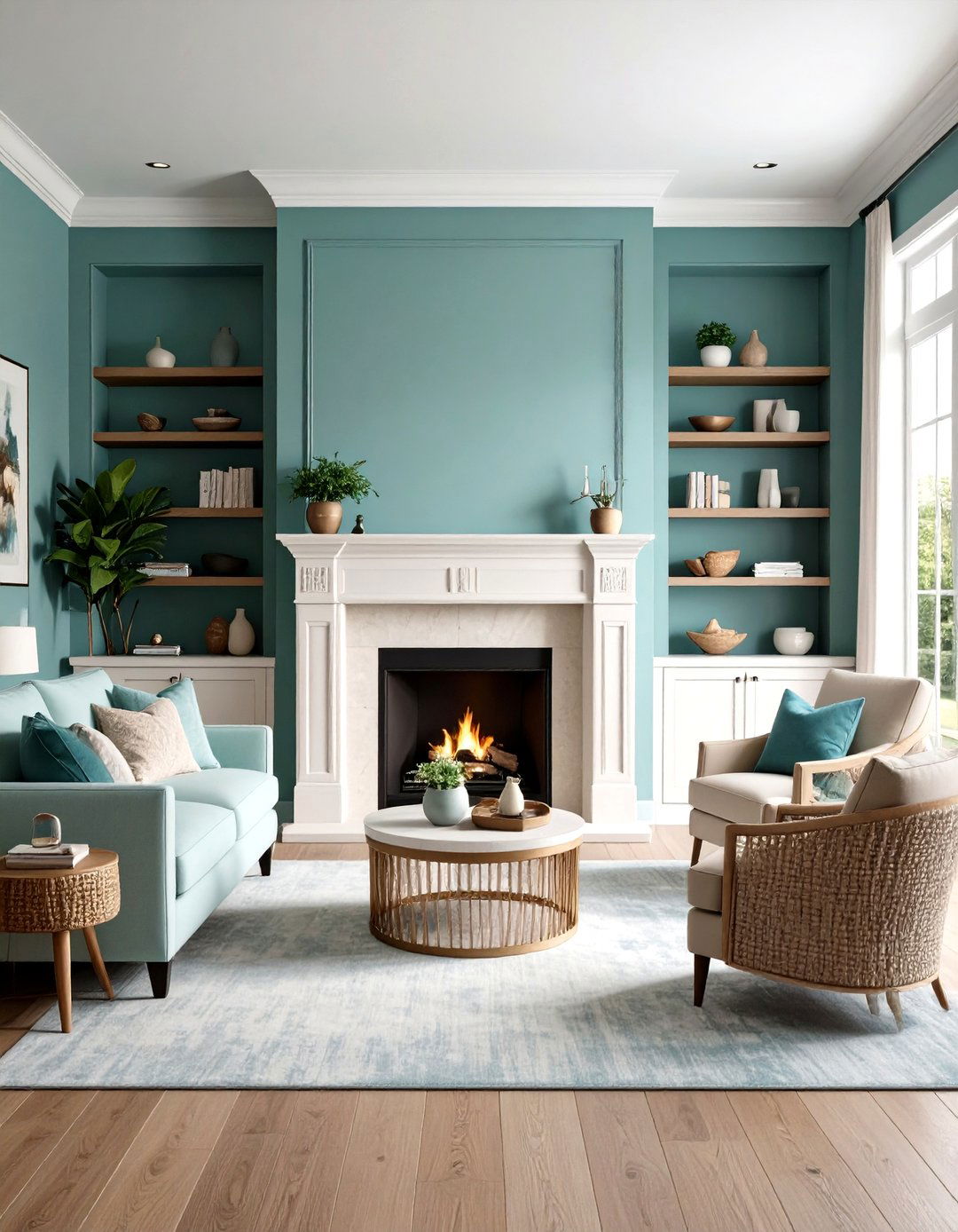 Built in Entertainment Stucco Fireplace - 24 Stucco Fireplace Ideas