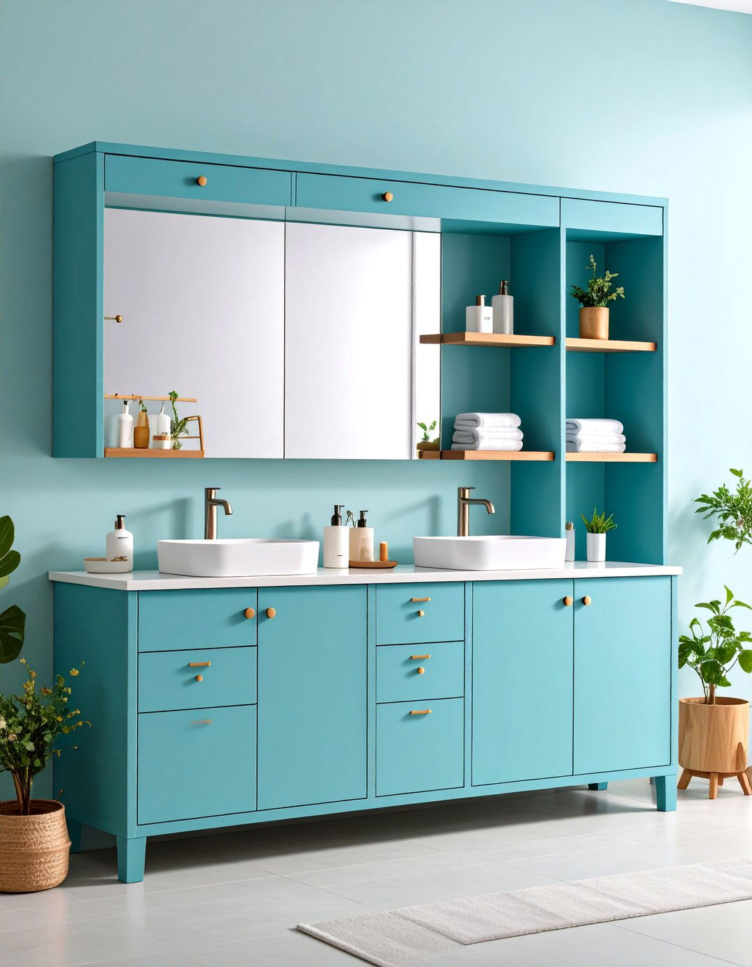 Built in Medicine Cabinet with Toilet Paper Compartment - 24 Toilet Paper Storage Ideas