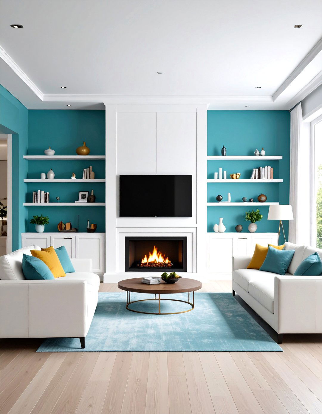 Built in Shelving Linear Fireplace Entertainment Wall - 24 Linear Fireplace Ideas With Tv Above