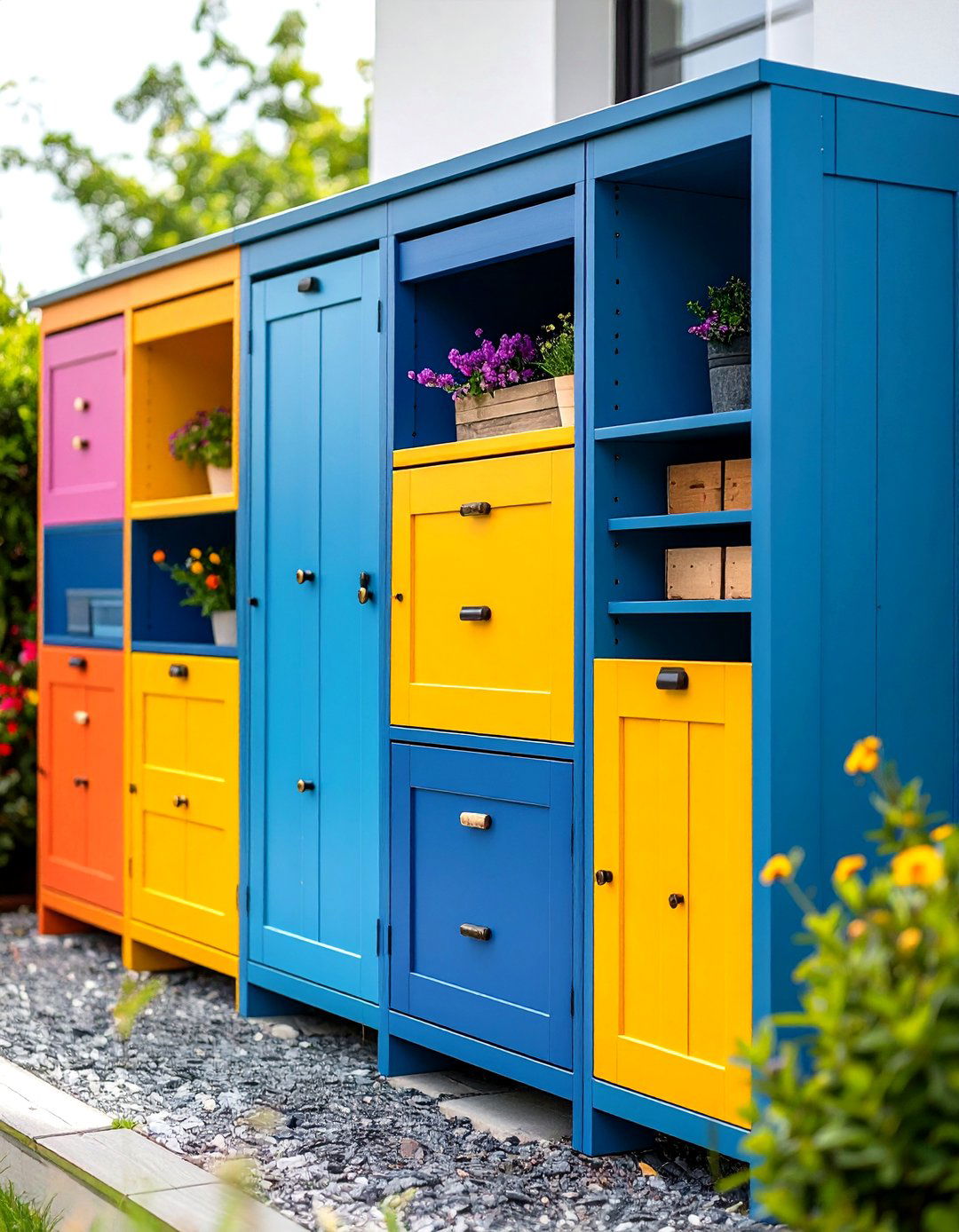 Built in Storage Solution Features - 24 Mid-century Modern Patio Ideas