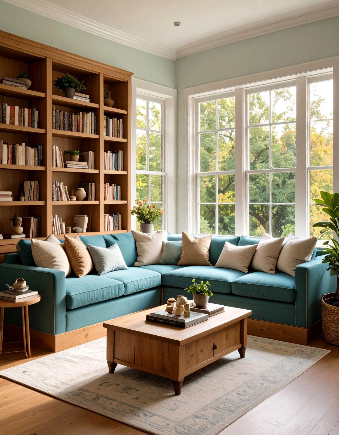 Built in Window Seat Storage - 24 Living Room Shelf Ideas